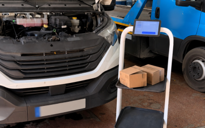 PuduBot 2 numa oficina automóvel: transporte interno de peças e materiais